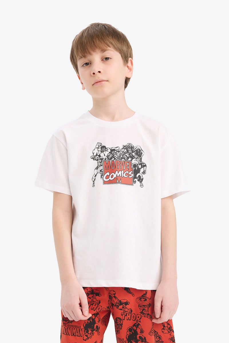 DeFacto White Boy Boy Marvel Comics Regular Fit 2 Piece Pajama Set Casual - Image 3